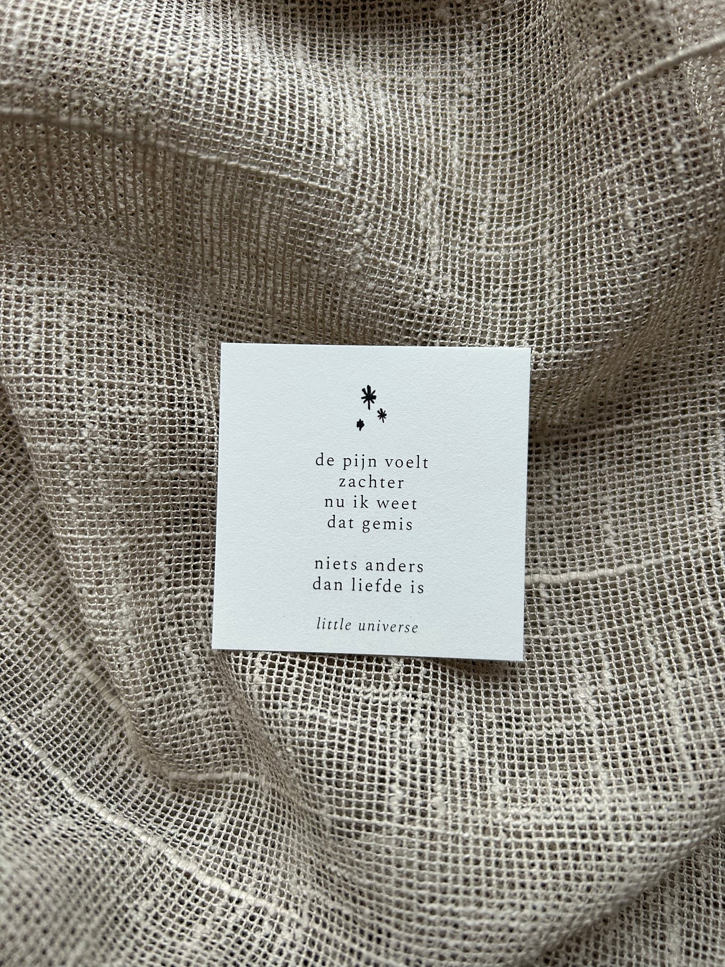 Mini poëzie 'Gemis'