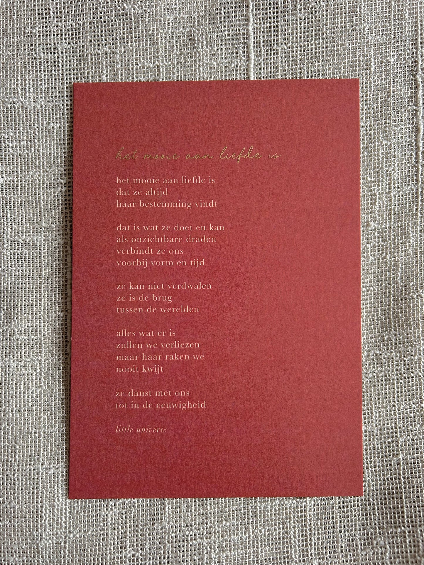 Kaart 'Het mooie aan liefde is'