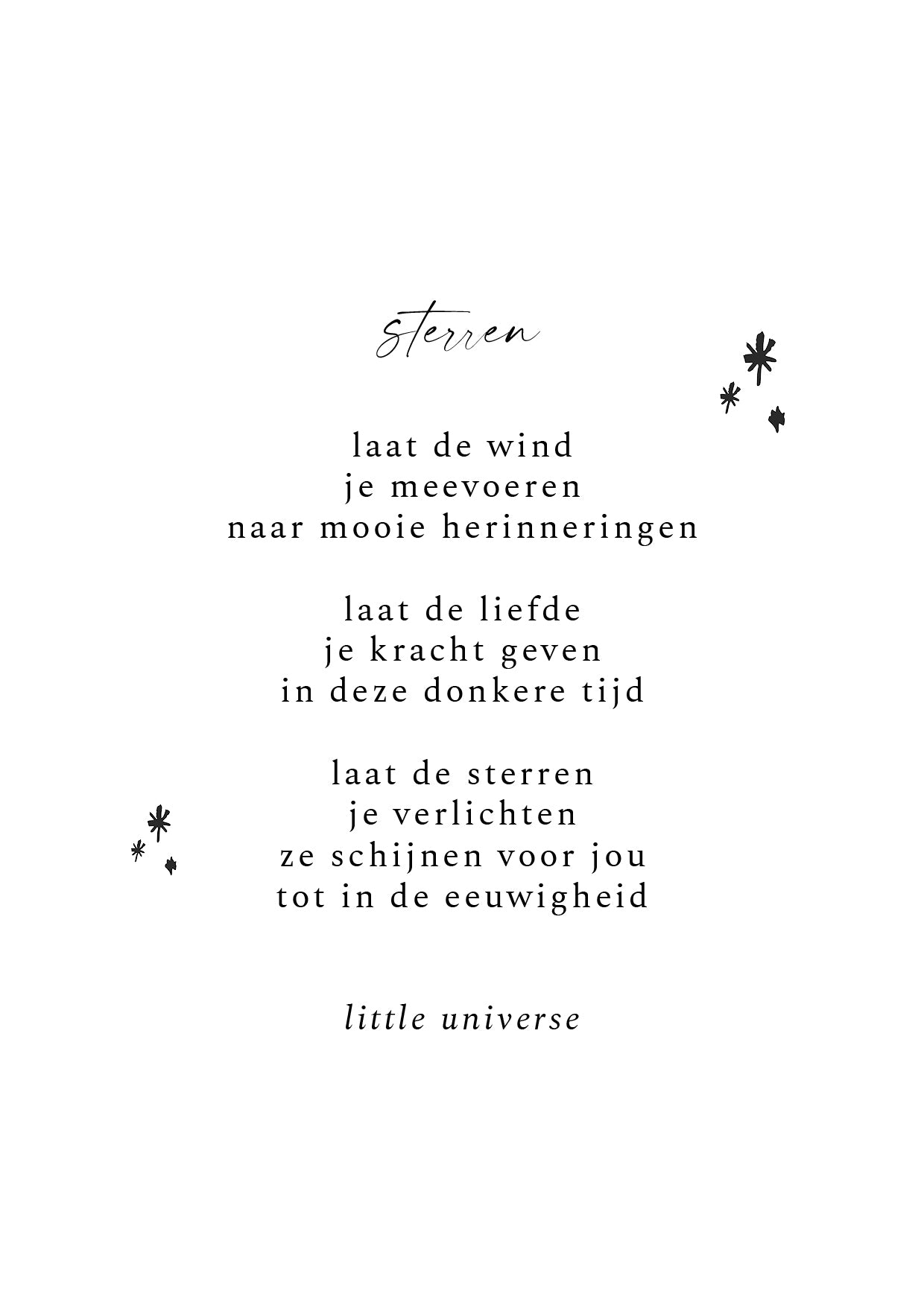 Kaart 'Sterren'