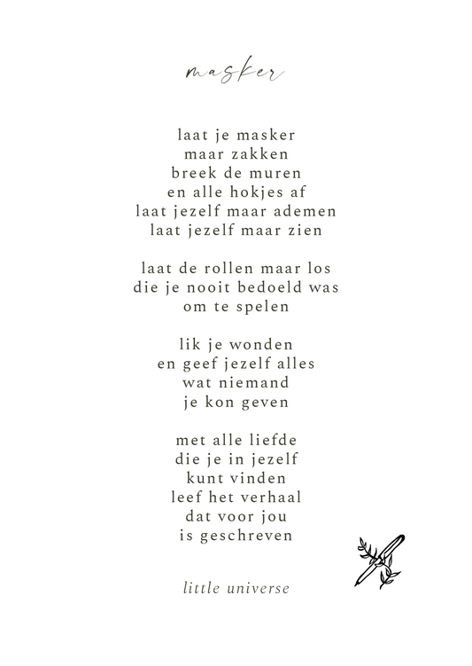 Kaart 'Masker'
