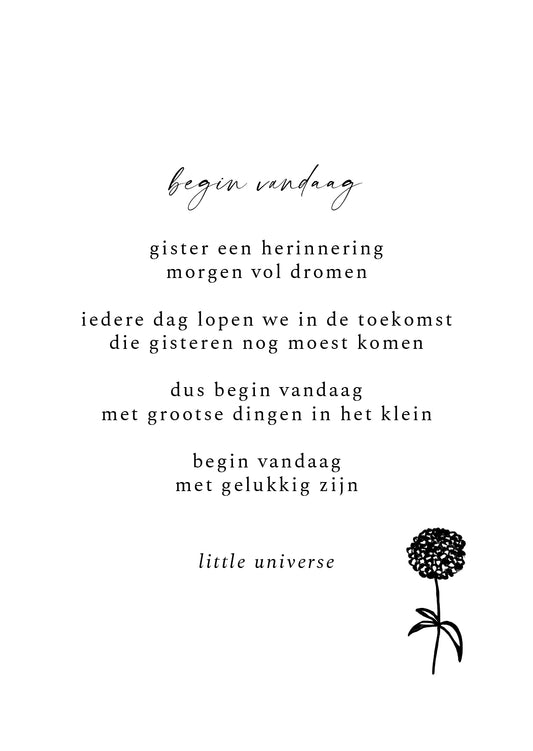 Kaart 'Begin vandaag'