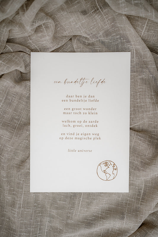 Print A4 'Een bundeltje liefde'