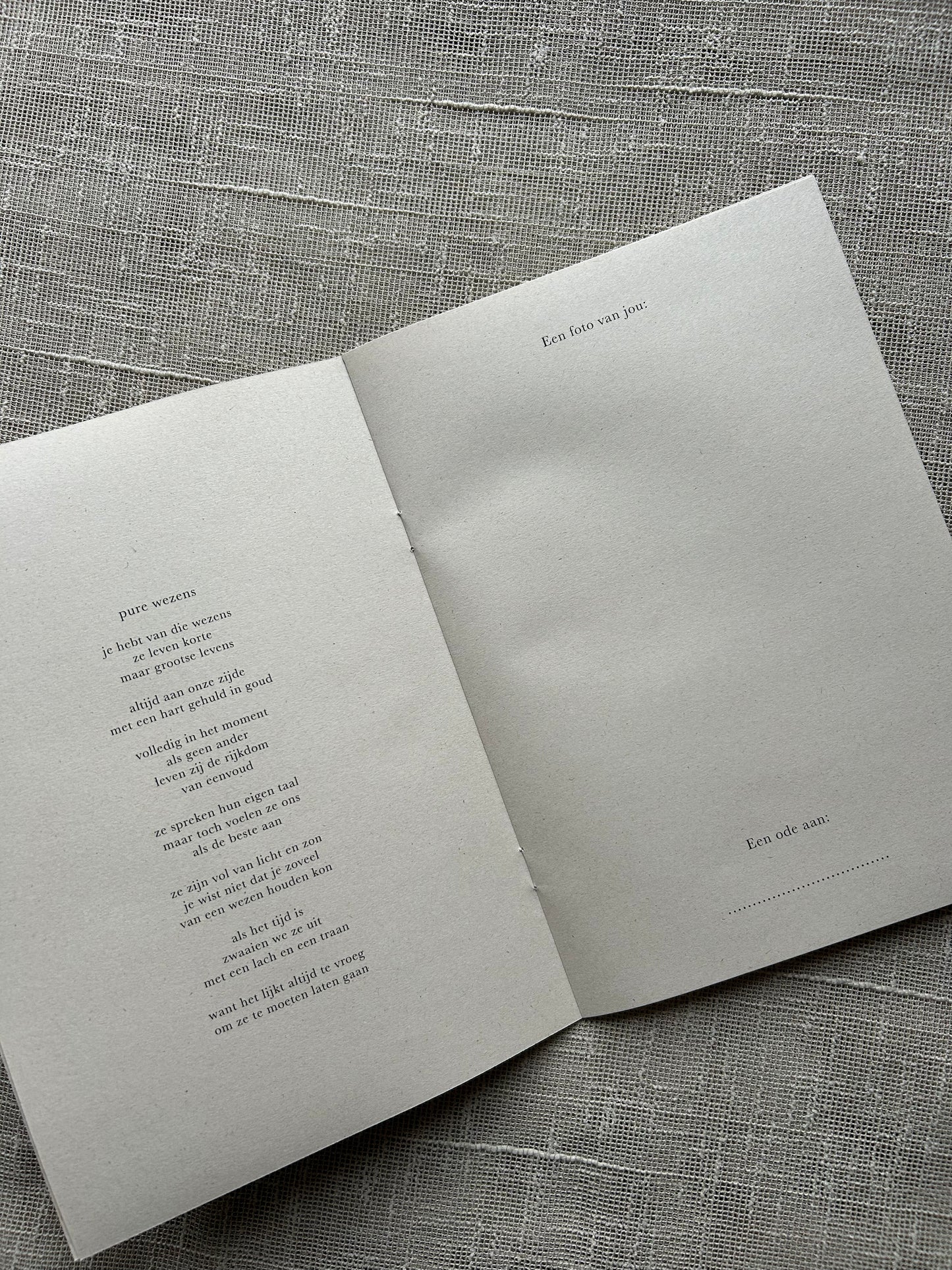 Gedenkboekje 'Pure wezens'