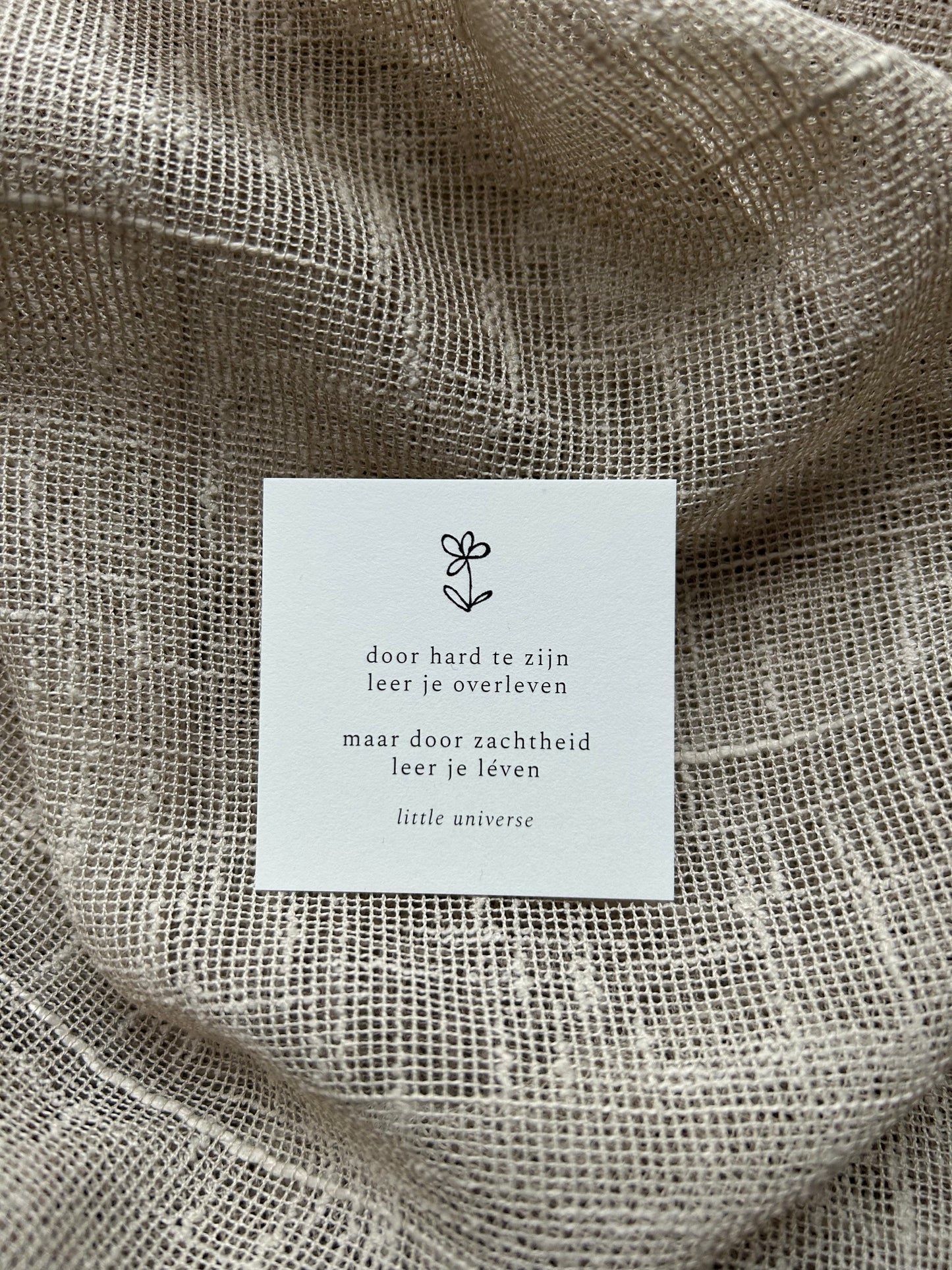 Mini poëzie 'Zachtheid'