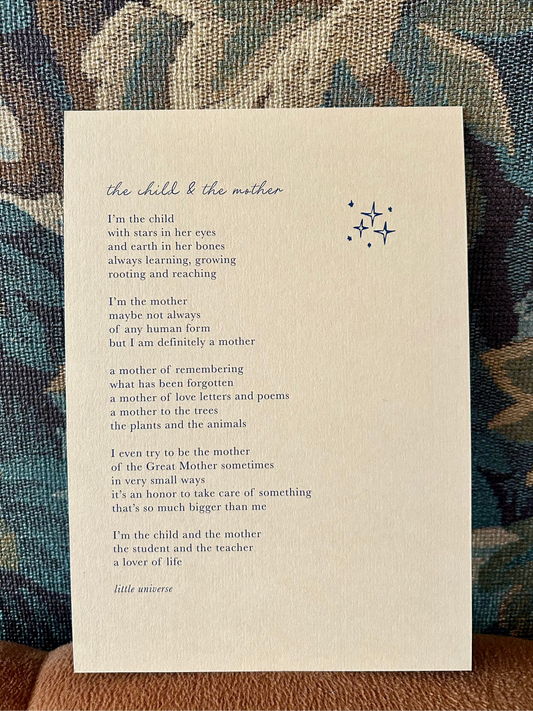 Print 'The child & the mother'