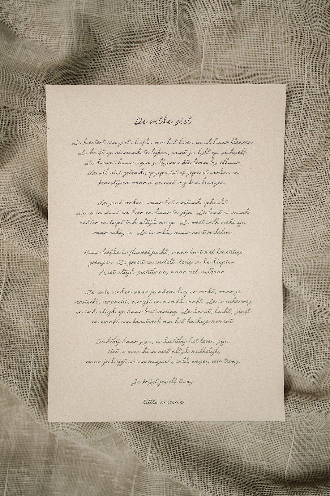 Print A4 'De wilde ziel'