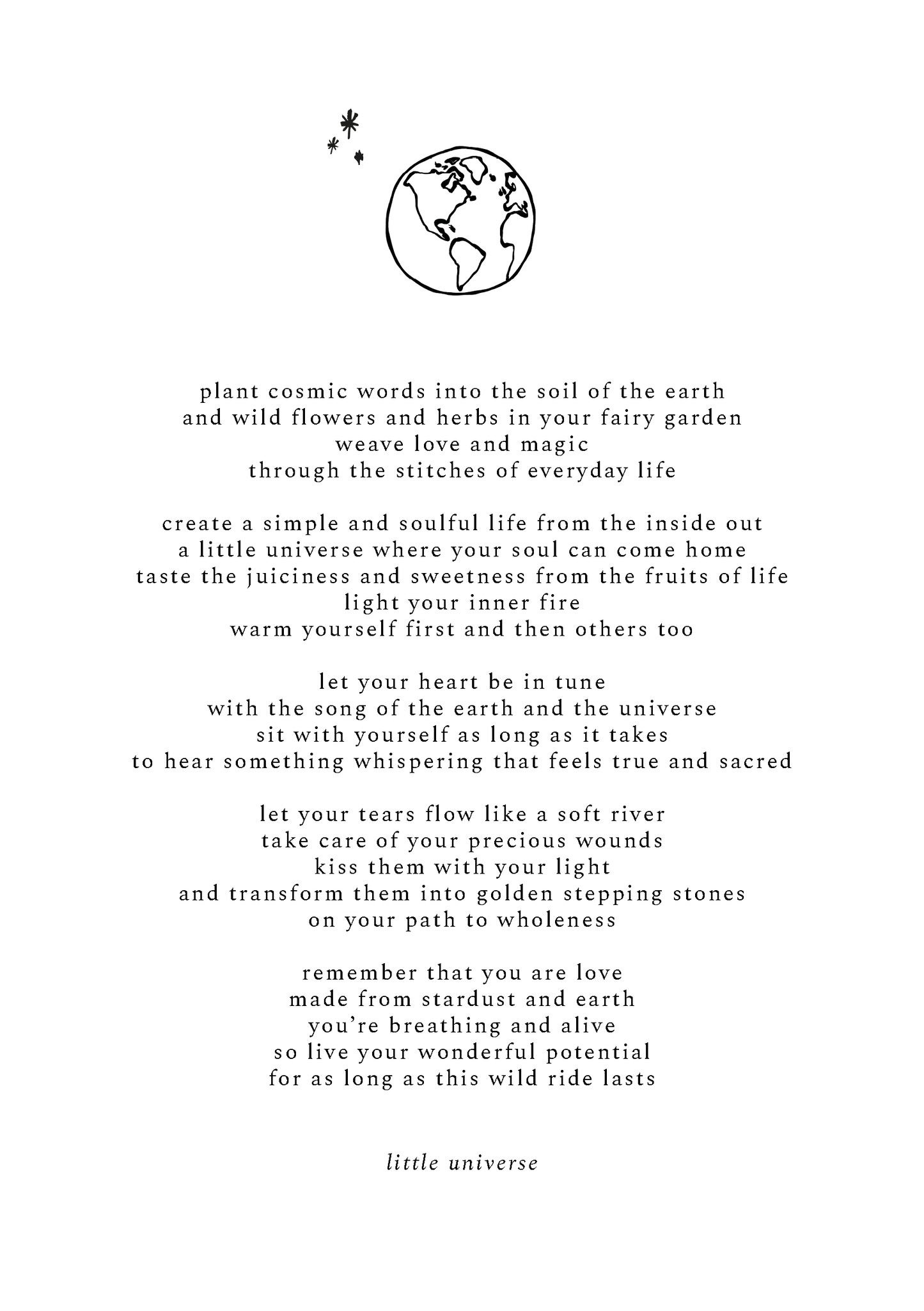 Print A5 'Stardust & earth'