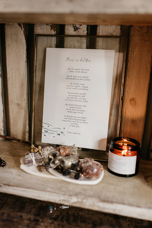 Print A5 'Thuis in het bos'