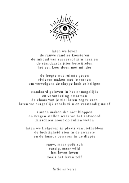 Print A5 'Zoals het leven zelf'