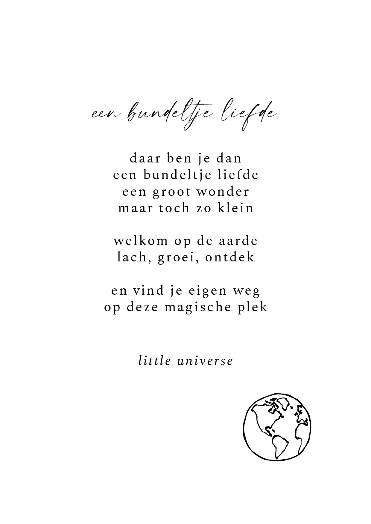 Kaart 'Een bundeltje liefde'