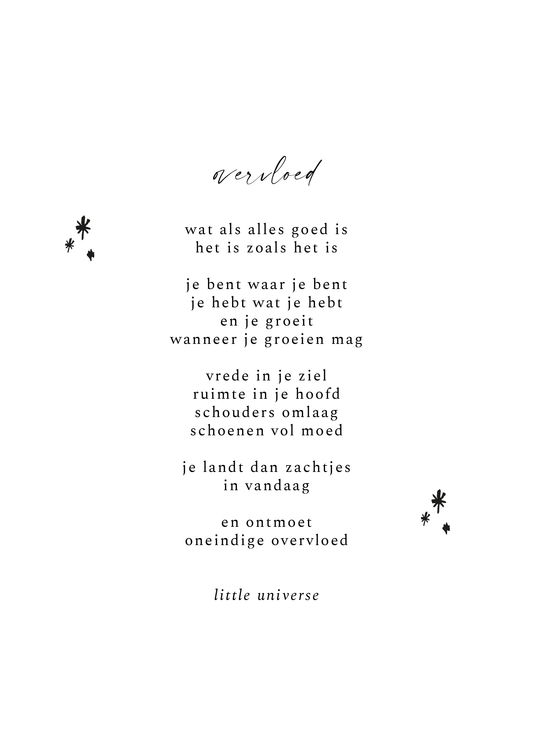 Print A5 'Overvloed'