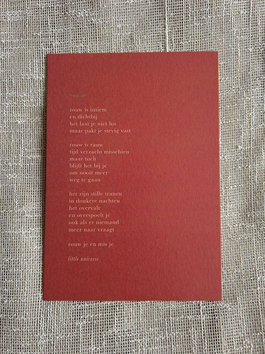 Kaart 'Rouw'