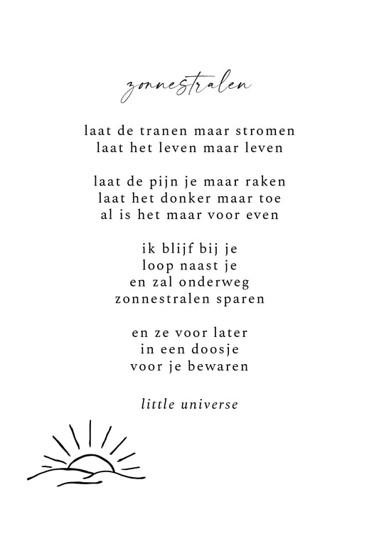 Kaart 'Zonnestralen'